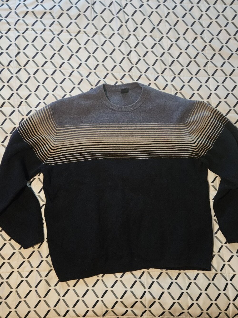 Men's GAP XXL striped sweater - 85% cotton/15% wool - blue